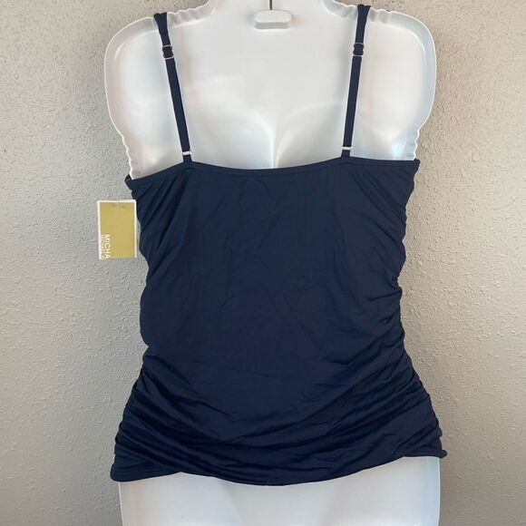 NWT MICHAEL Michael Kors Navy Blue Swim Tankini Size S - Picture 3 of 5